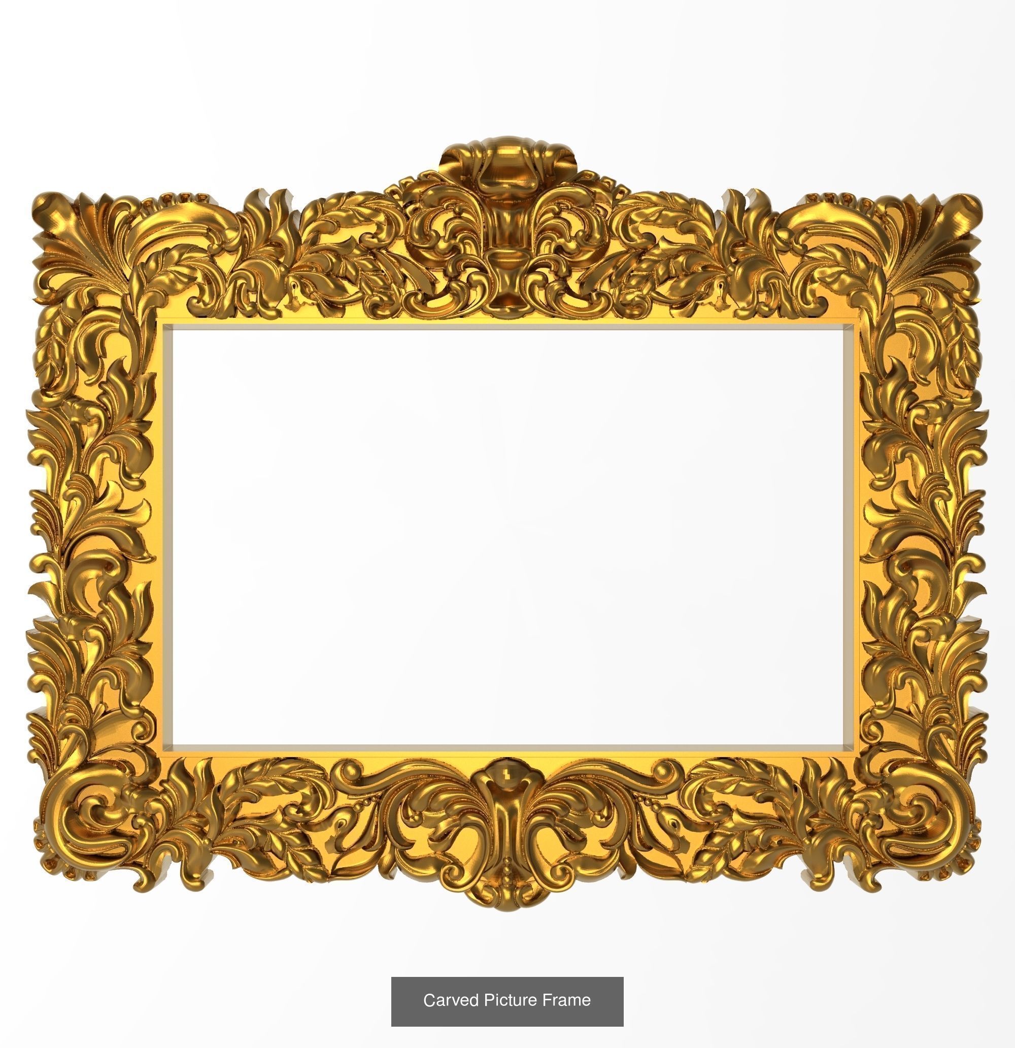 5 carved frames set 3D Model Collection_3