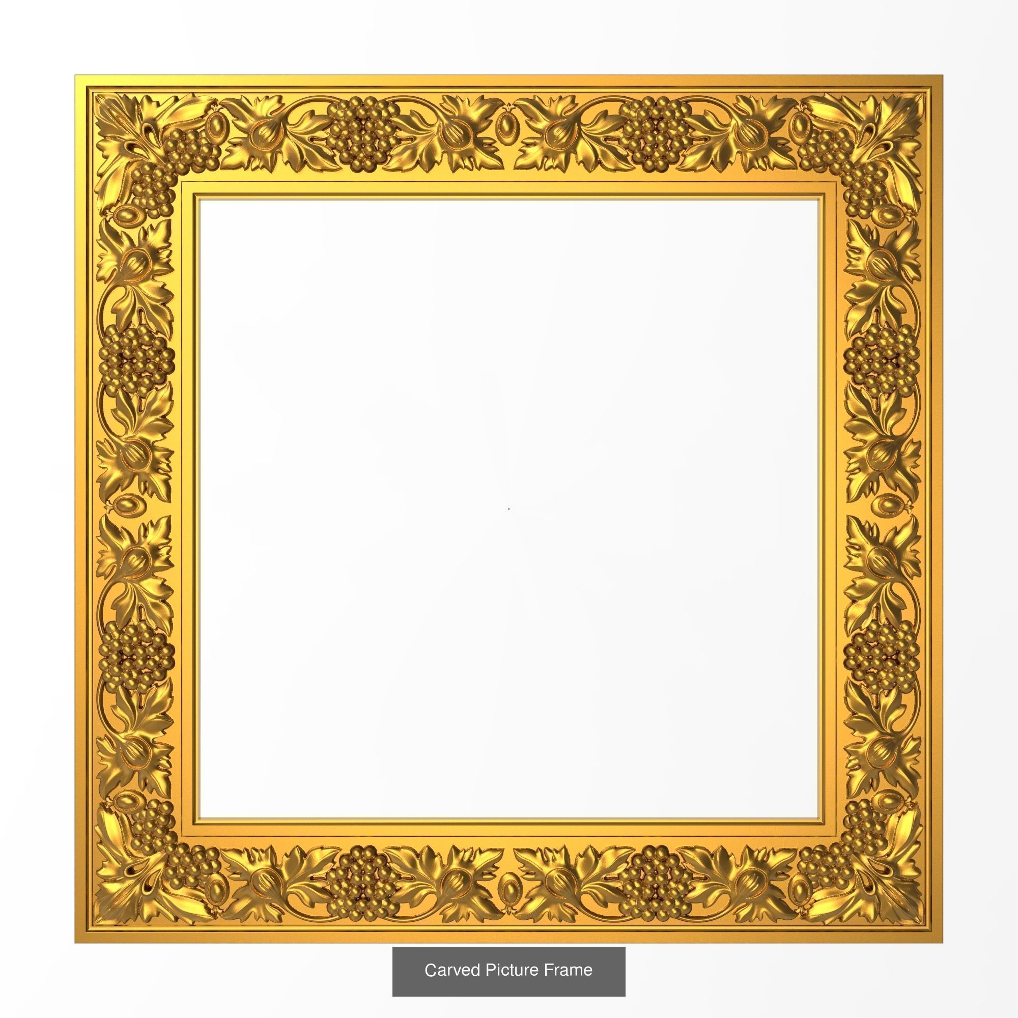5 carved frames set 3D Model Collection_2