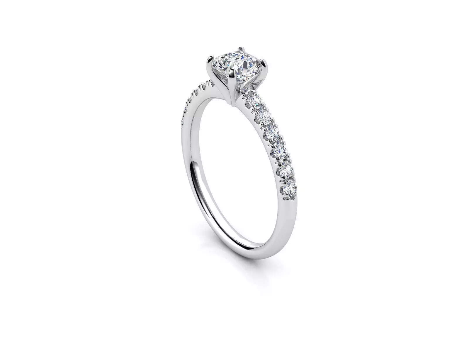 ZDR038 solitaire diamond engagement ring 3D print model_0