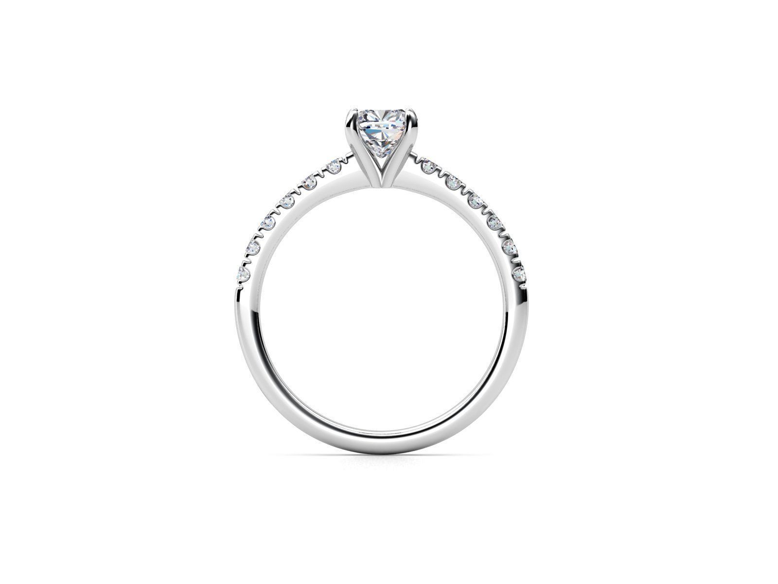 ZDR038 solitaire diamond engagement ring 3D print model_1