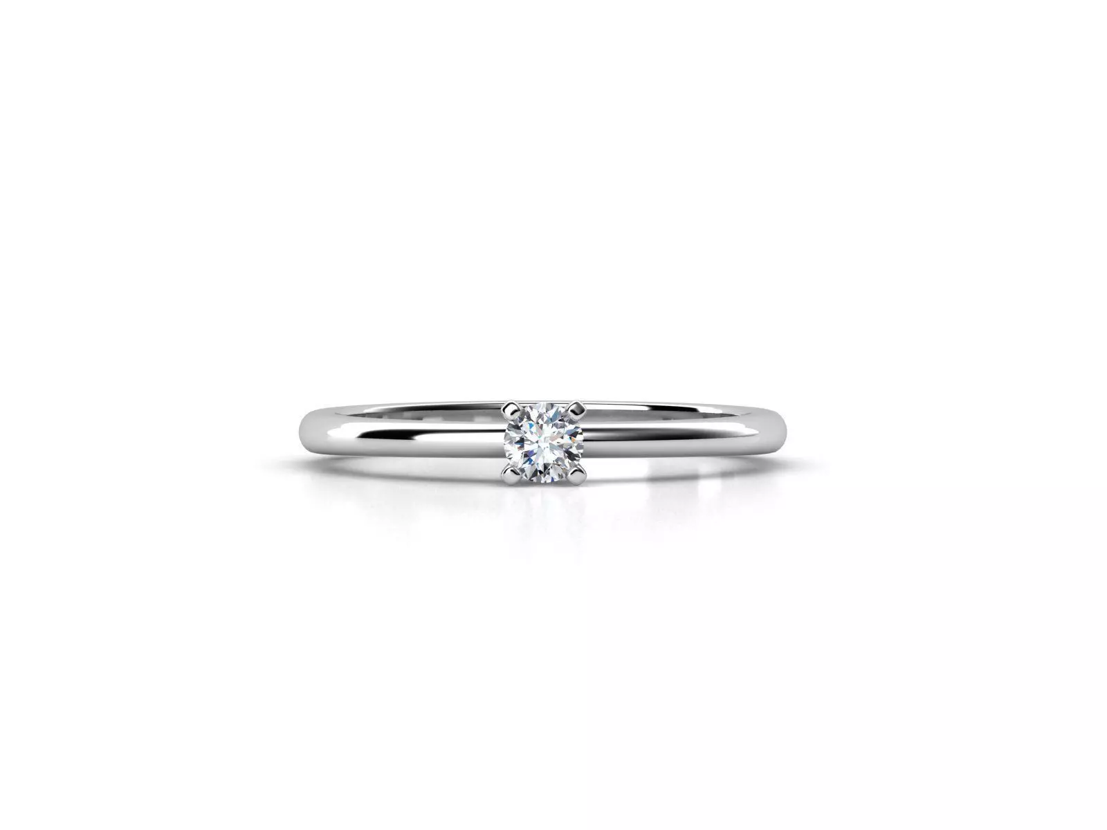 ZDR041 solitaire diamond ring 3D print model_0