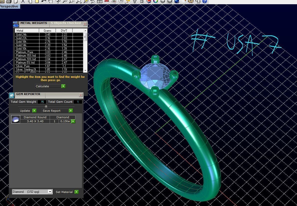 ZDR041 solitaire diamond ring 3D print model_5