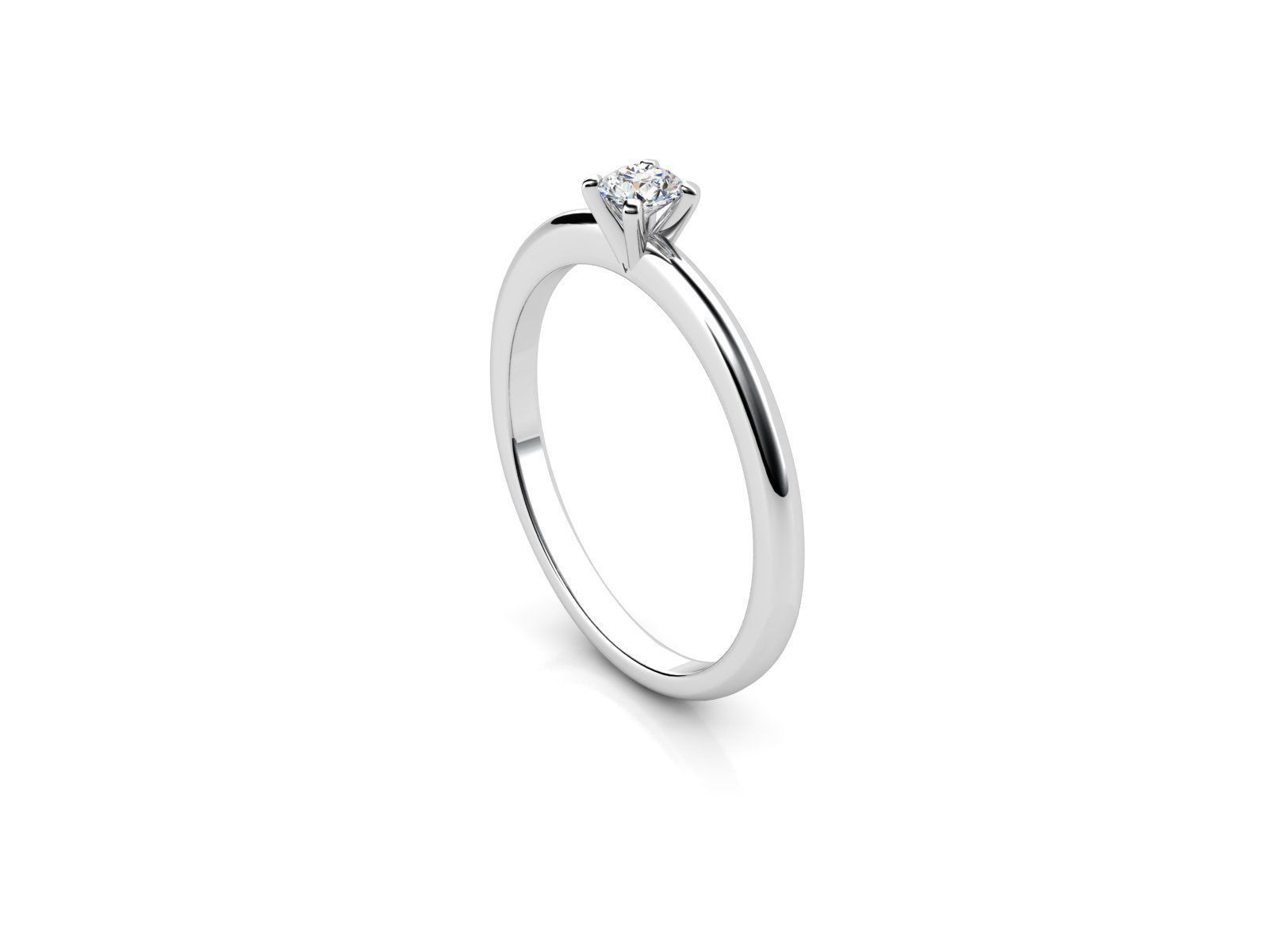 ZDR041 solitaire diamond ring 3D print model_2
