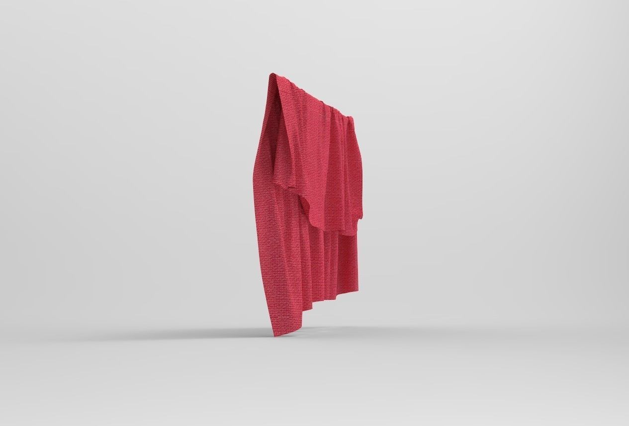 Cloth Style Low-poly 3D model_7