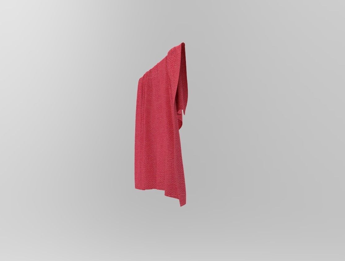 Cloth Style Low-poly 3D model_6