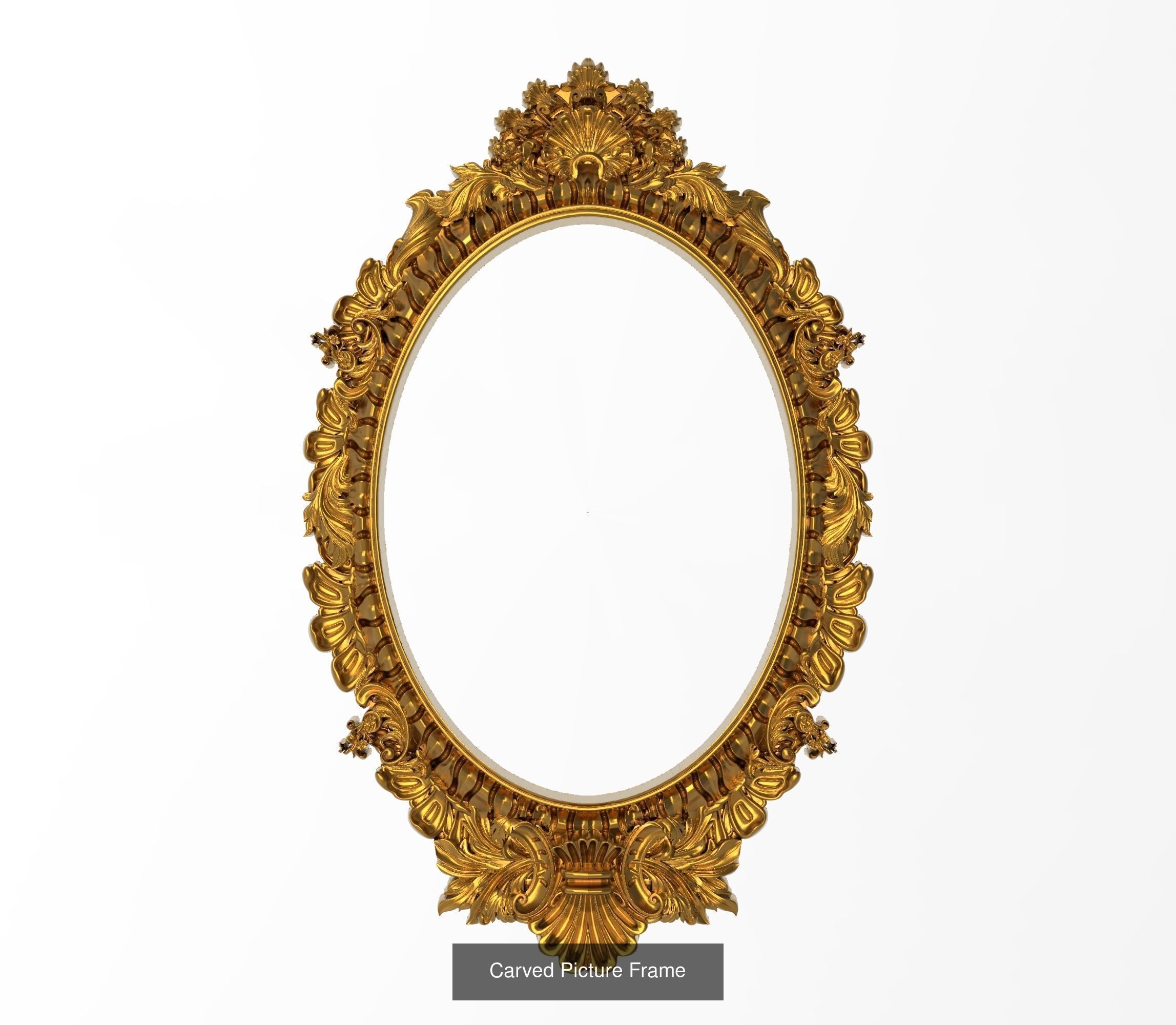 5 carved frames set 3D Model Collection_5