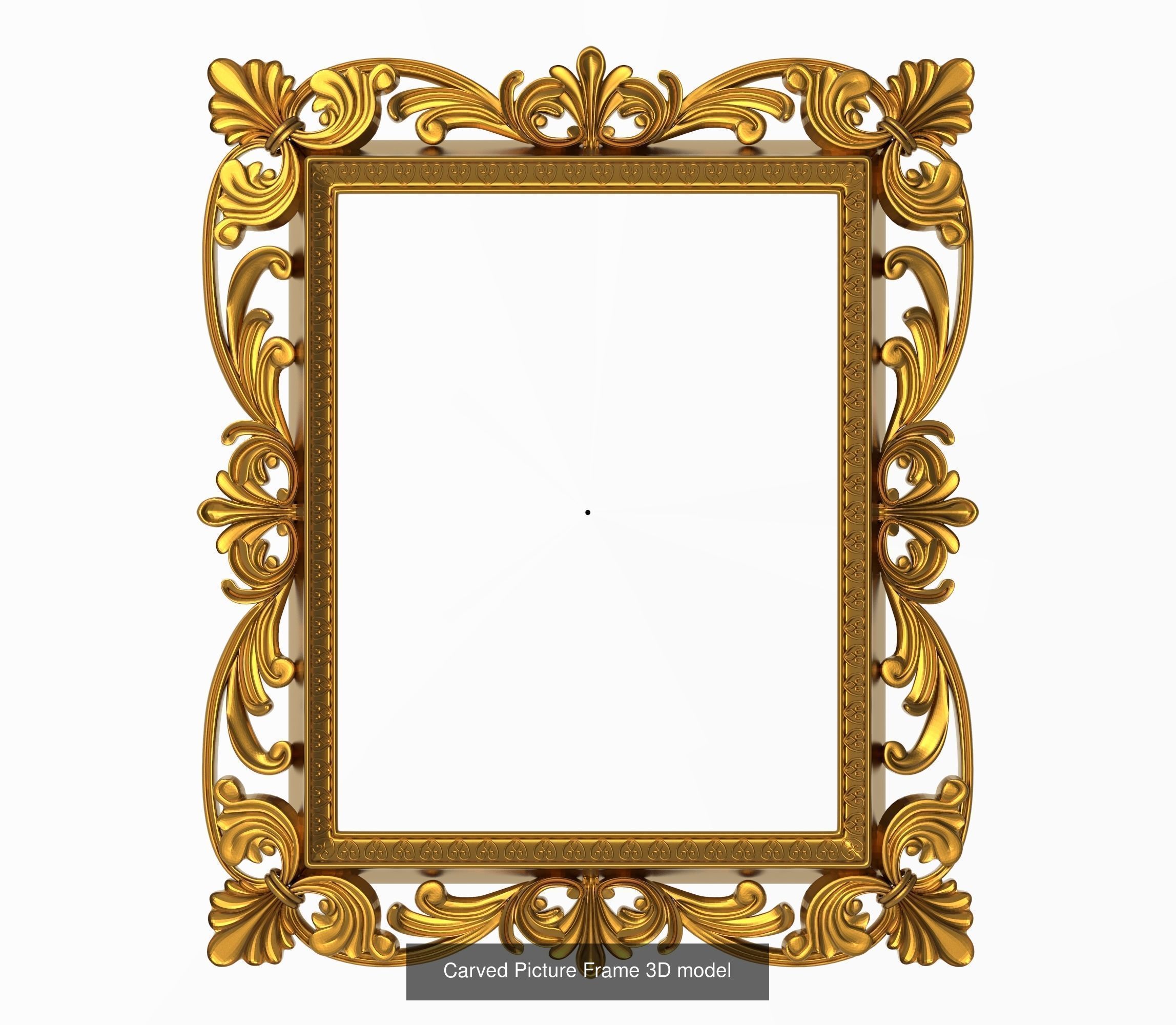 5 carved frames set 3D Model Collection_2