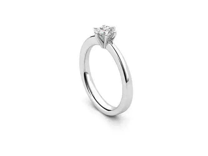 ZDR042 engagement ring with solitaire diamond