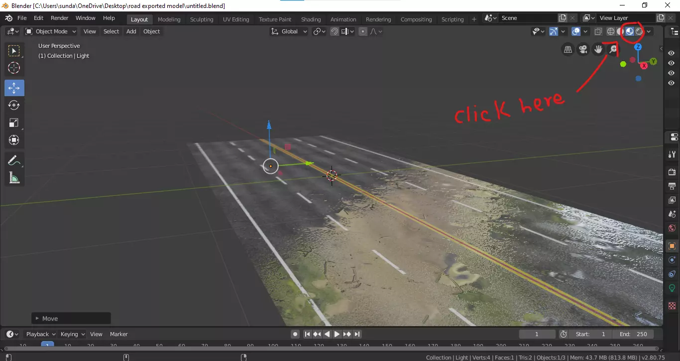 wet road 3d model realistoc 3D model_0