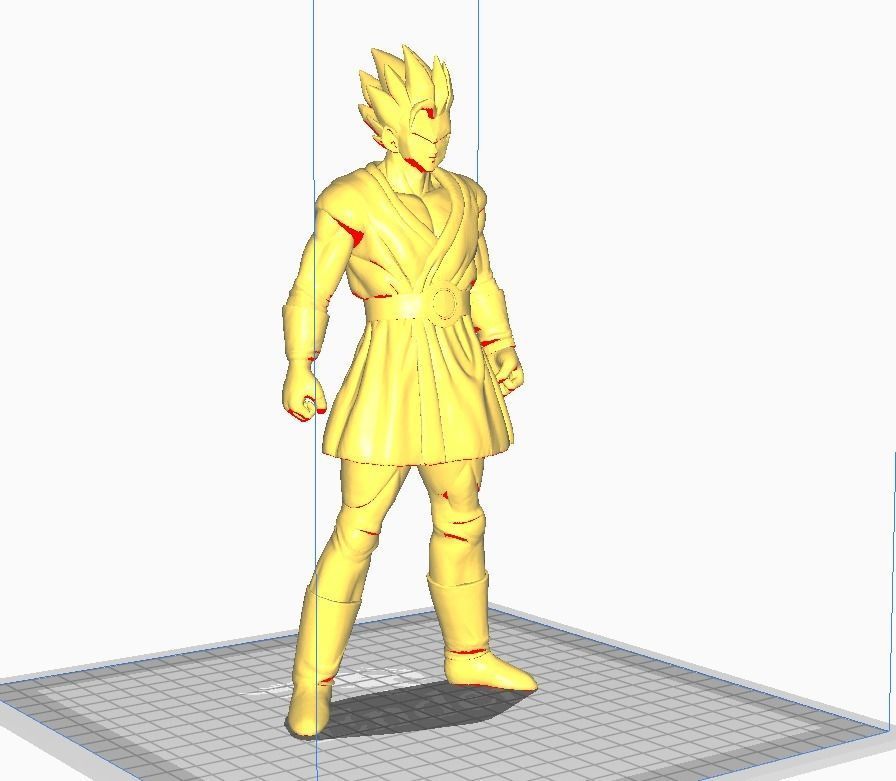 Adult Gohan SSJ2 3D Model 3D print model_1