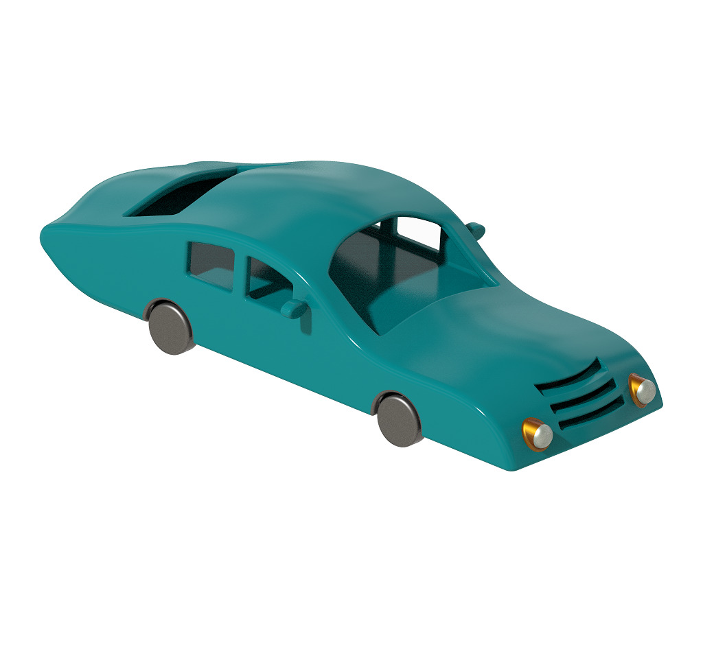 Stylish Sports Car 3D print model_1