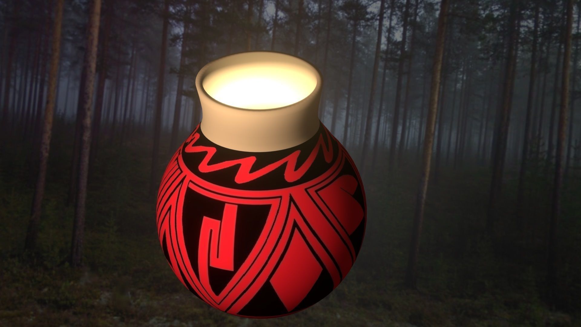 Native American pottery 4 3D model_3