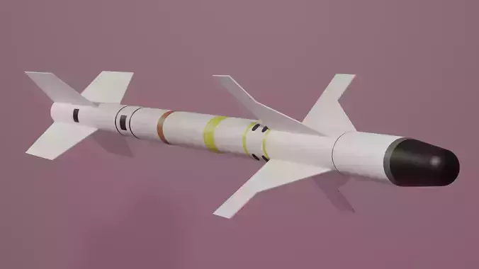 AIM-9 Sidewinder Missile Low-poly 3D model