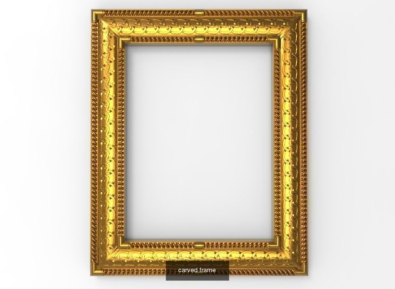 5 carved frames set 3D Model Collection_1