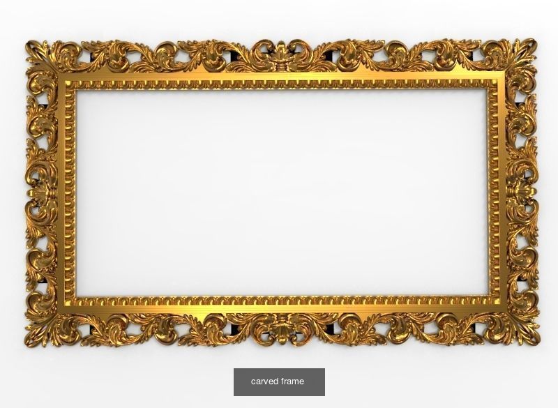 5 carved frames set 3D Model Collection_5