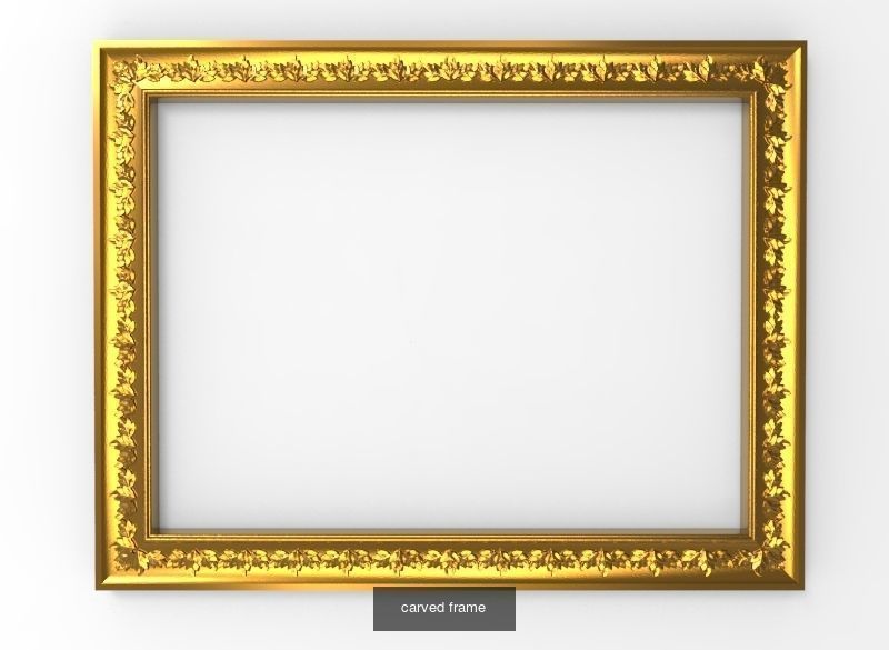 5 carved frames set 3D Model Collection_3