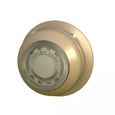 Thermostat gold thermosta 3D model_0