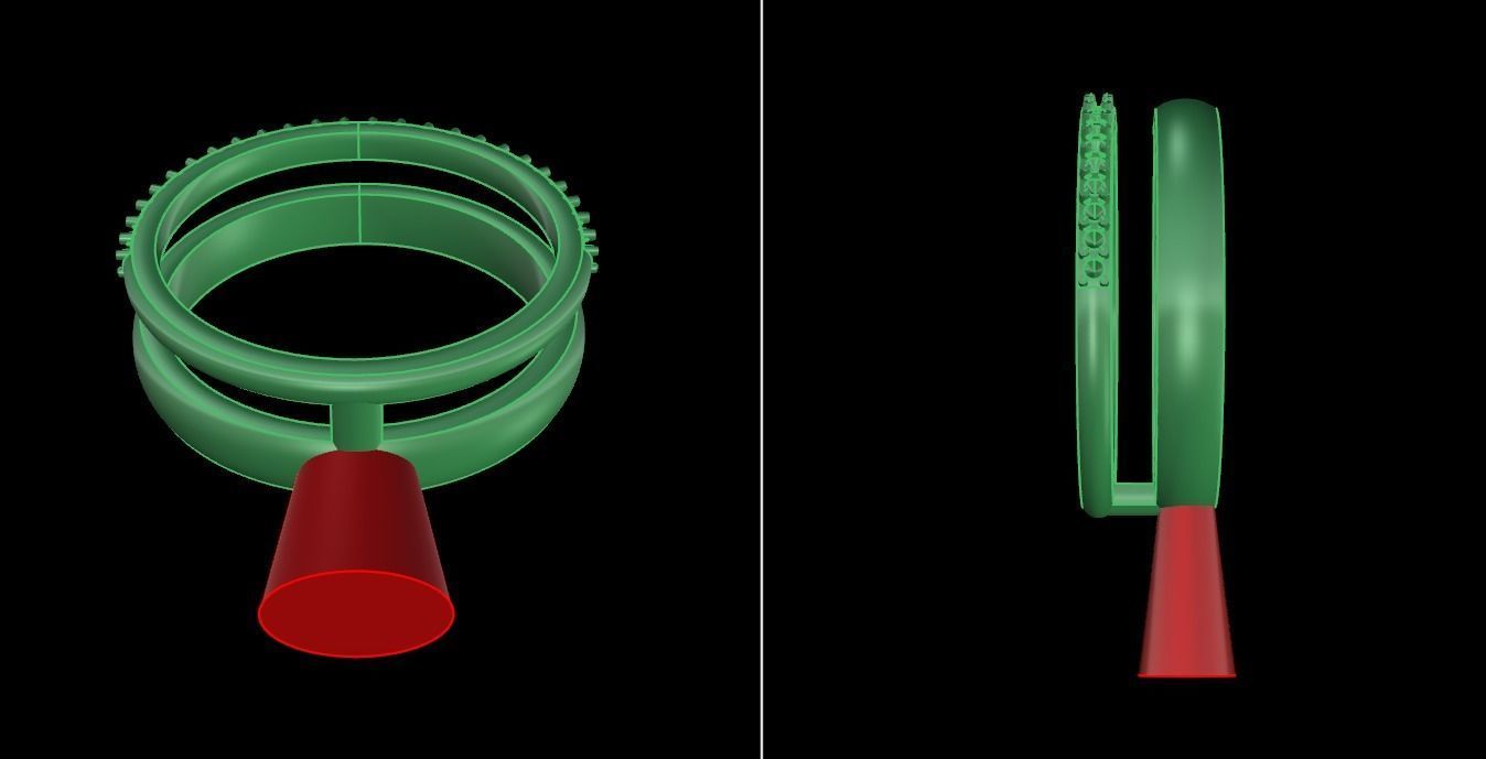 DOUBLE ROW STACK DIAMOND BAND RING MIX SIZE 4 5 6 7 8 9 10 3D print model_18