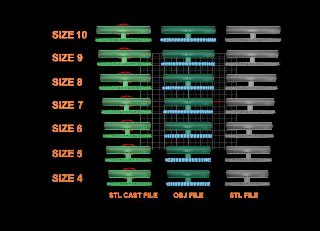 DOUBLE ROW STACK DIAMOND BAND RING MIX SIZE 4 5 6 7 8 9 10 3D print model_16