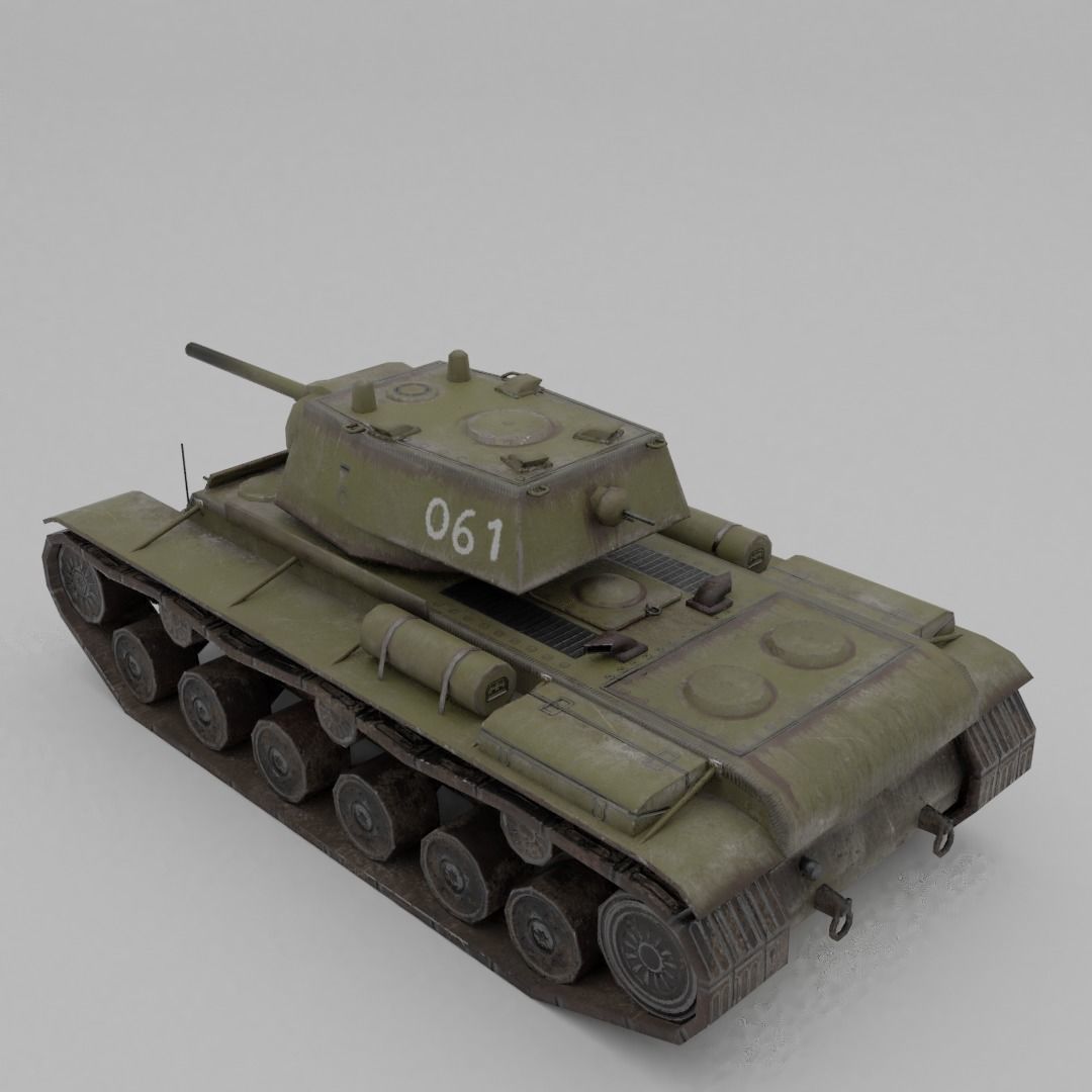 KV-1 ZiS-5 Heavy Tank  Low-poly 3D model_12