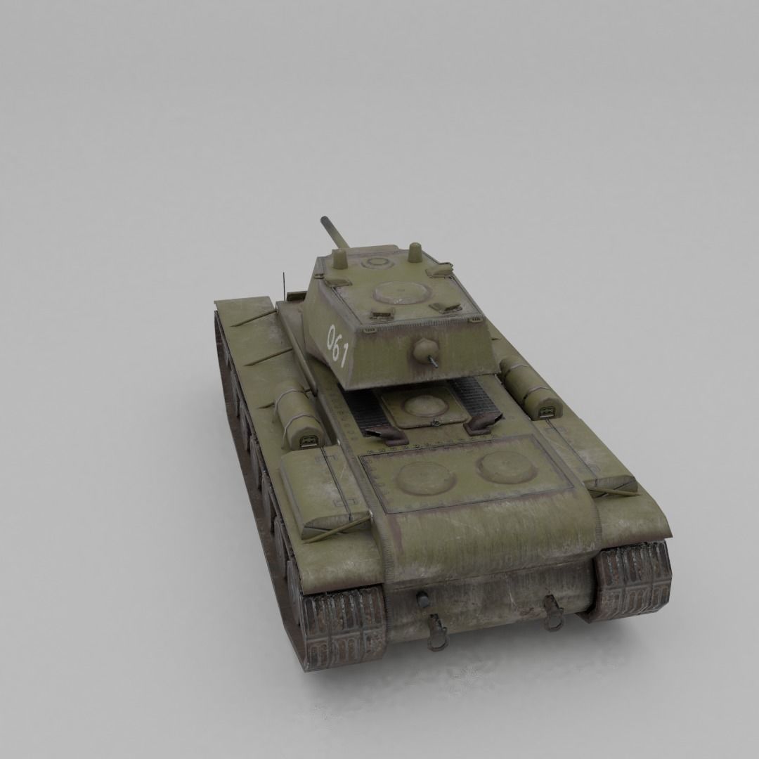 KV-1 ZiS-5 Heavy Tank  Low-poly 3D model_24
