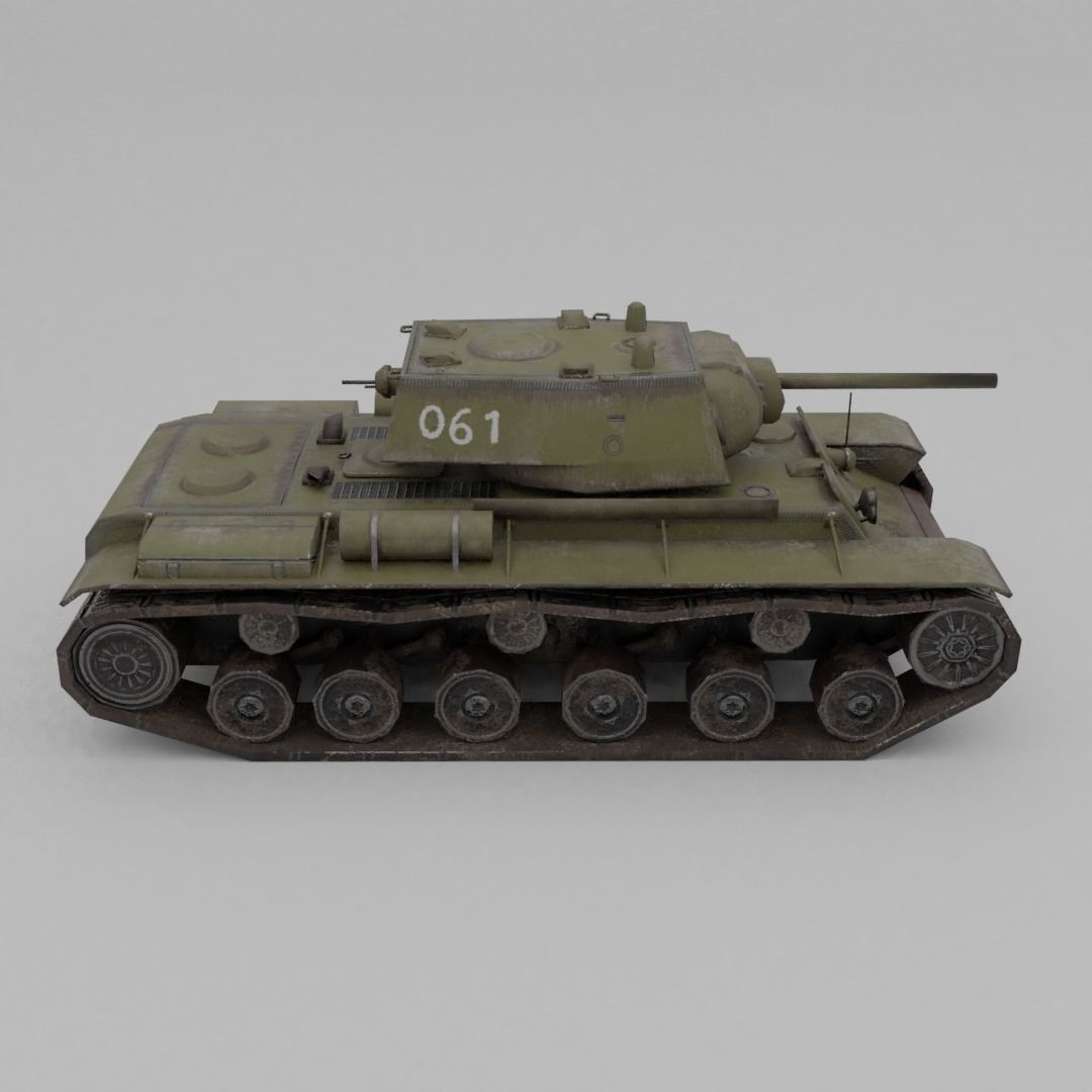 KV-1 ZiS-5 Heavy Tank  Low-poly 3D model_8