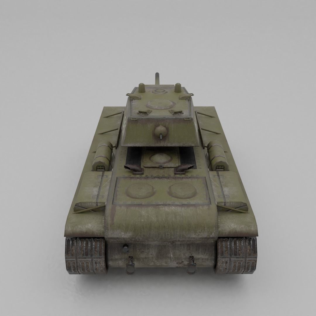 KV-1 ZiS-5 Heavy Tank  Low-poly 3D model_11