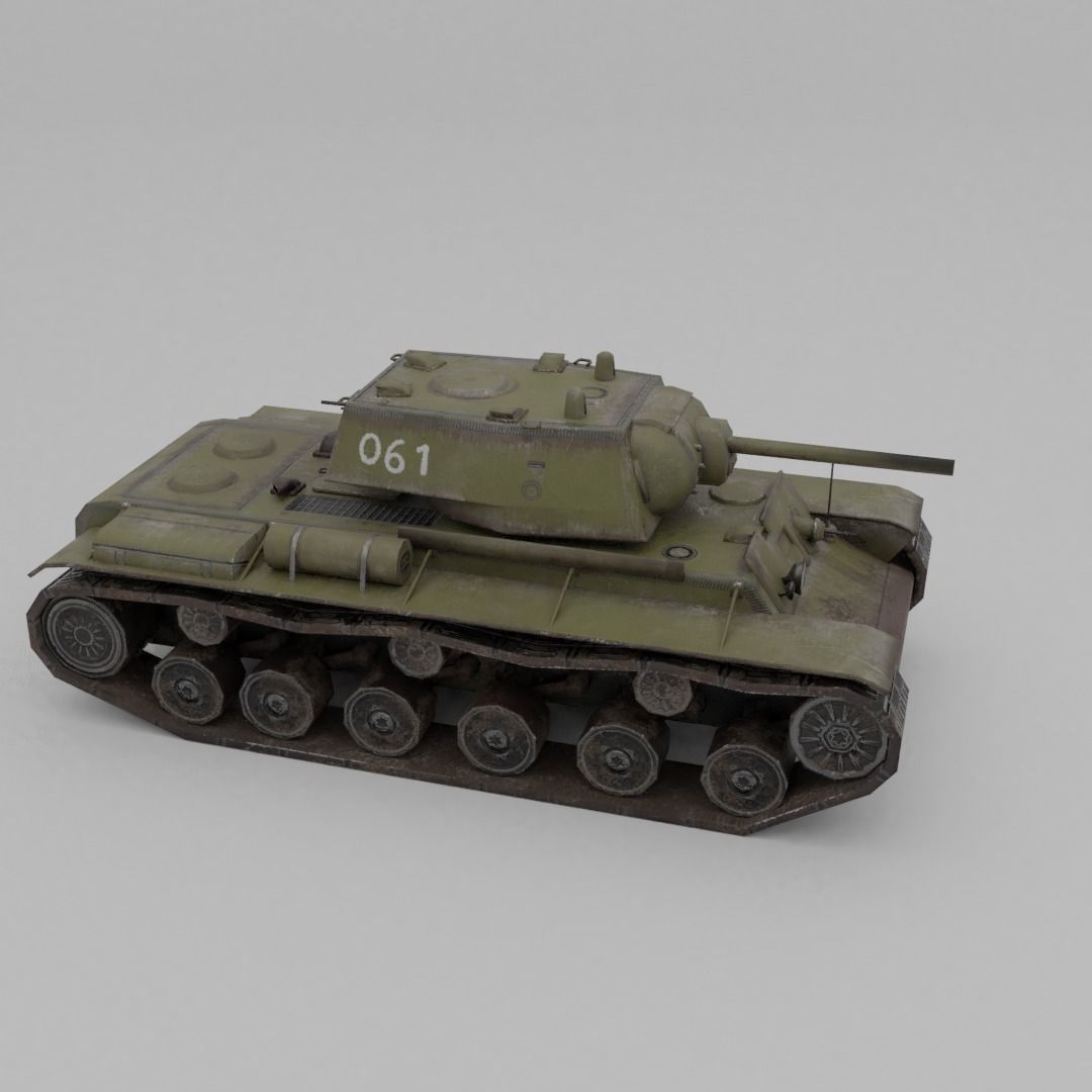 KV-1 ZiS-5 Heavy Tank  Low-poly 3D model_19