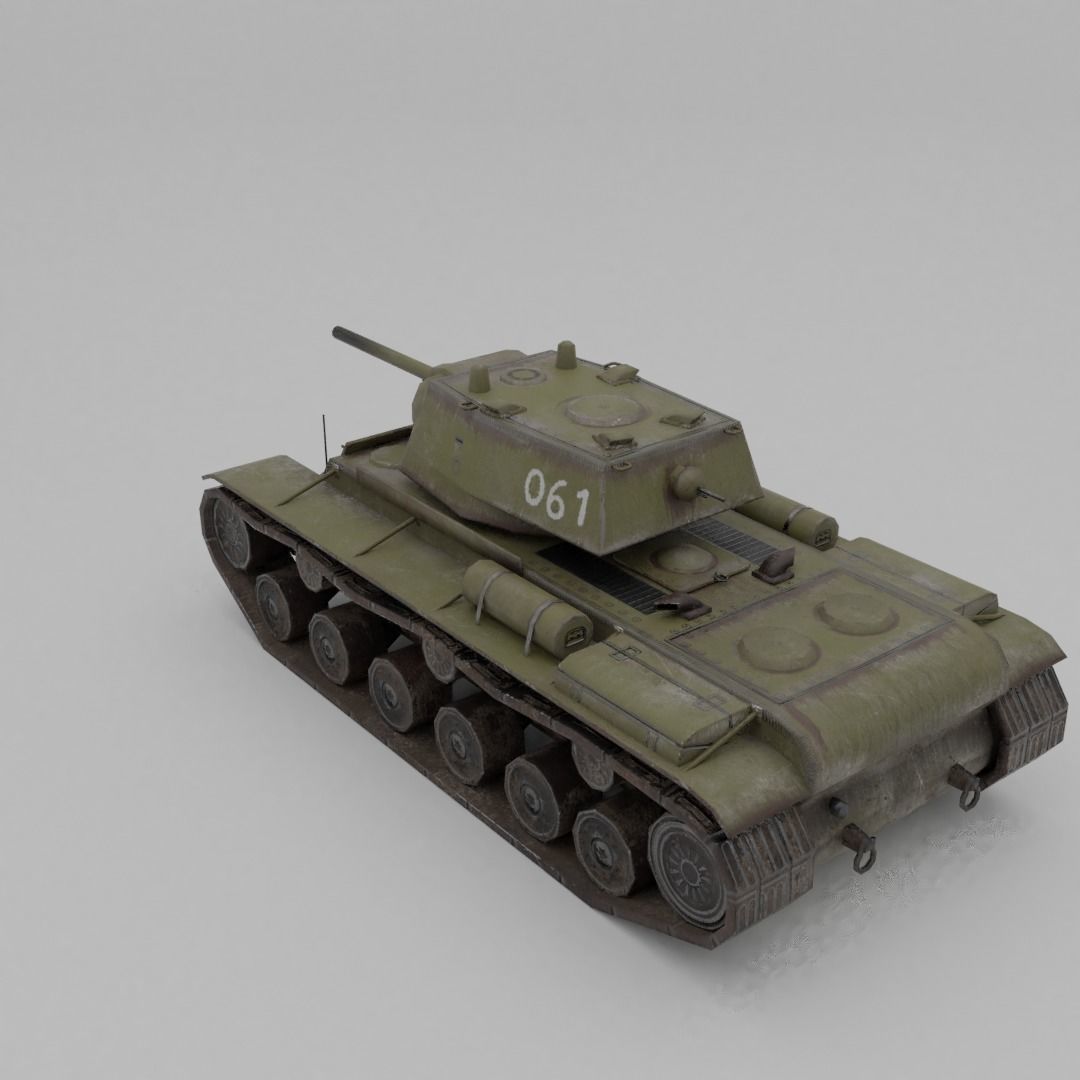 KV-1 ZiS-5 Heavy Tank  Low-poly 3D model_25