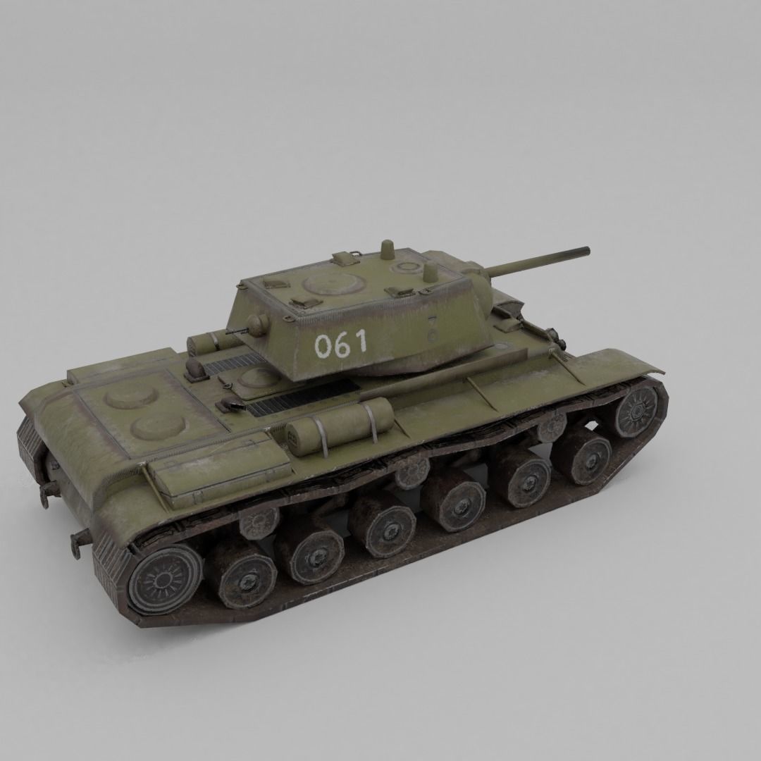 KV-1 ZiS-5 Heavy Tank  Low-poly 3D model_21