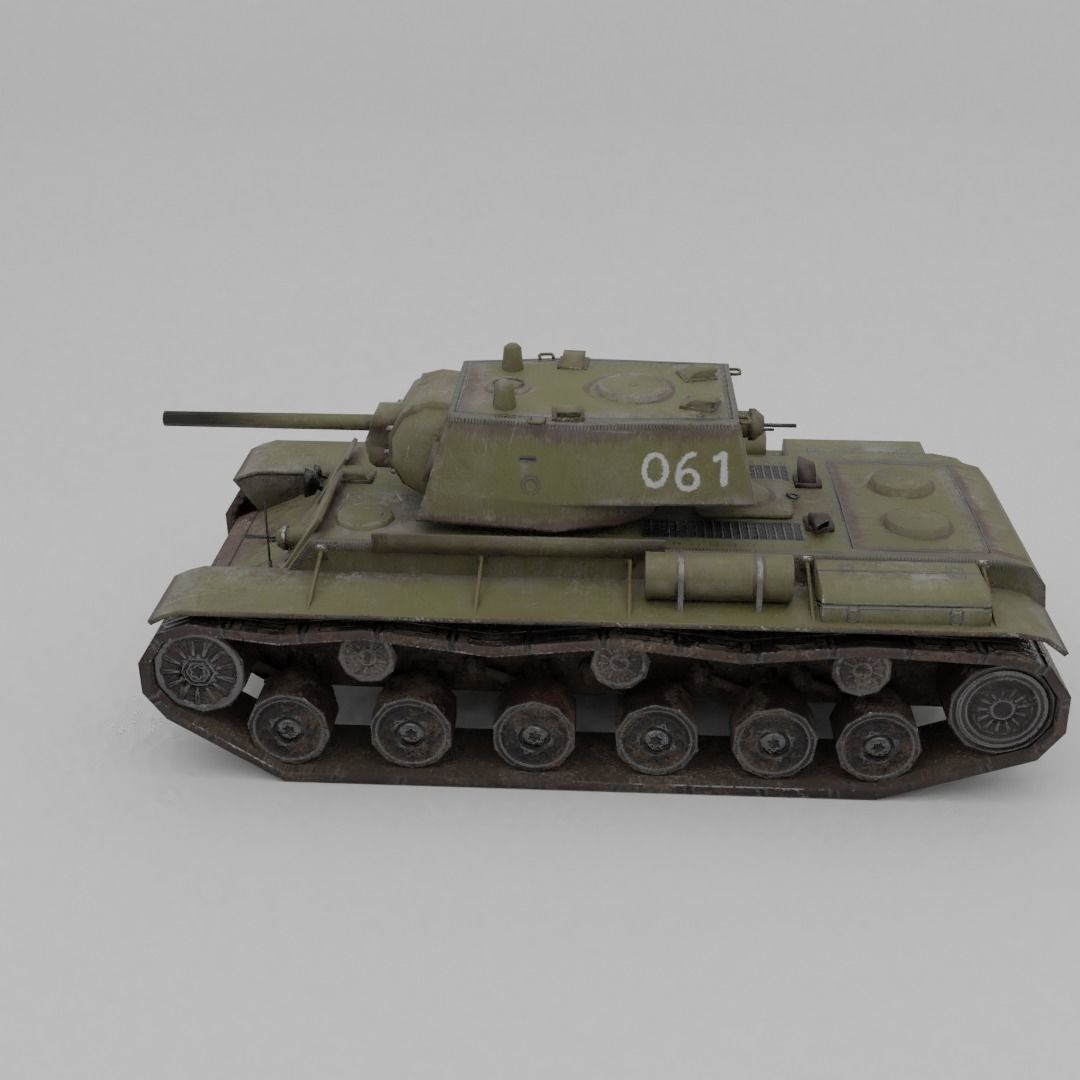 KV-1 ZiS-5 Heavy Tank  Low-poly 3D model_27
