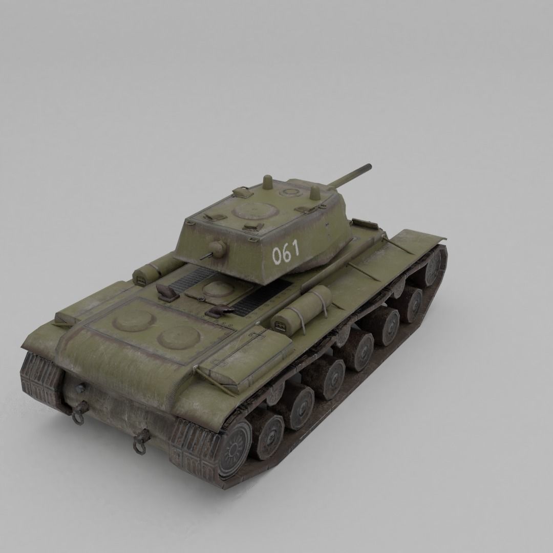 KV-1 ZiS-5 Heavy Tank  Low-poly 3D model_22