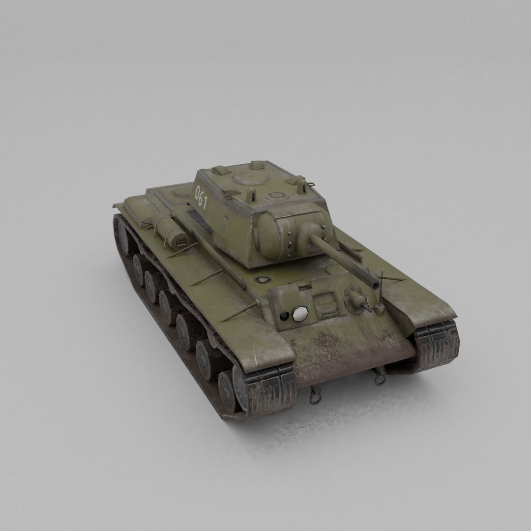 KV-1 ZiS-5 Heavy Tank  Low-poly 3D model_17