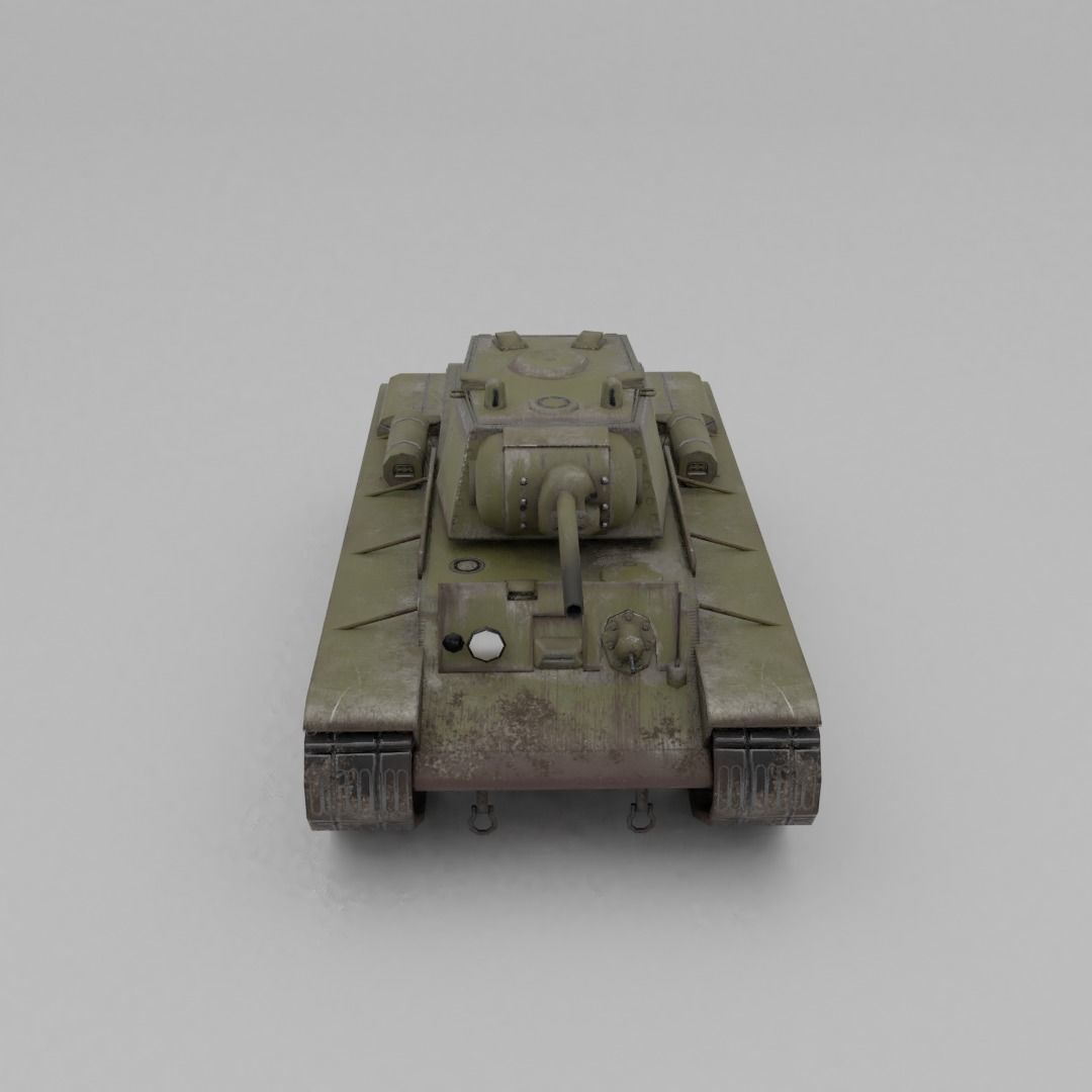KV-1 ZiS-5 Heavy Tank  Low-poly 3D model_16