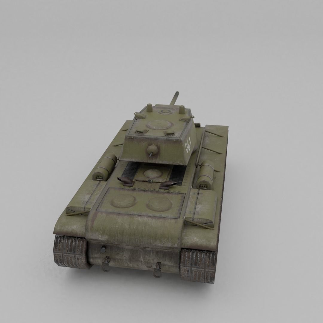 KV-1 ZiS-5 Heavy Tank  Low-poly 3D model_23