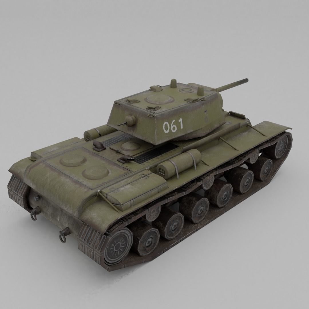 KV-1 ZiS-5 Heavy Tank  Low-poly 3D model_10