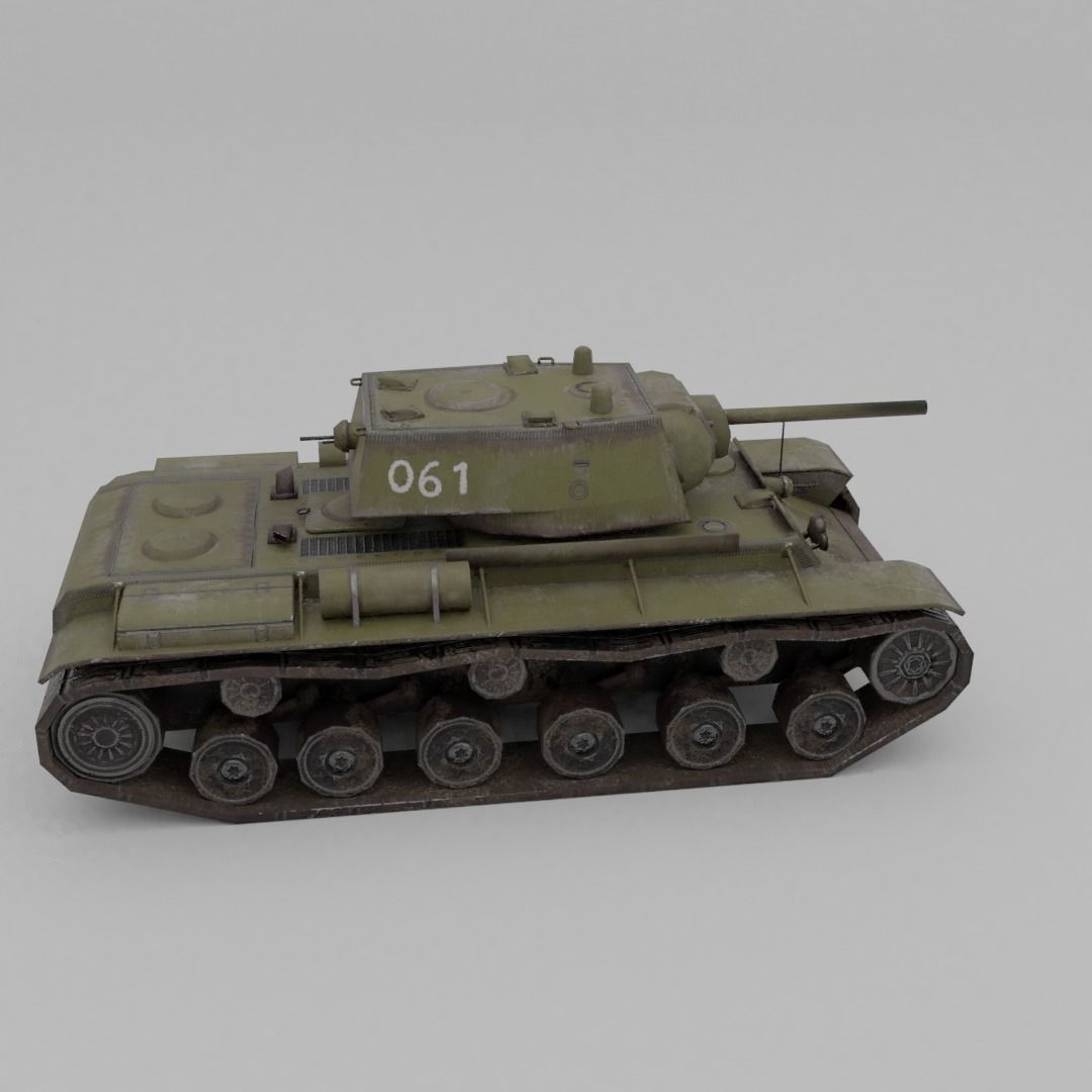 KV-1 ZiS-5 Heavy Tank  Low-poly 3D model_20