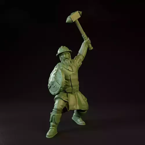 City Guard Hammerman professionally Pre-Supported 3D print model