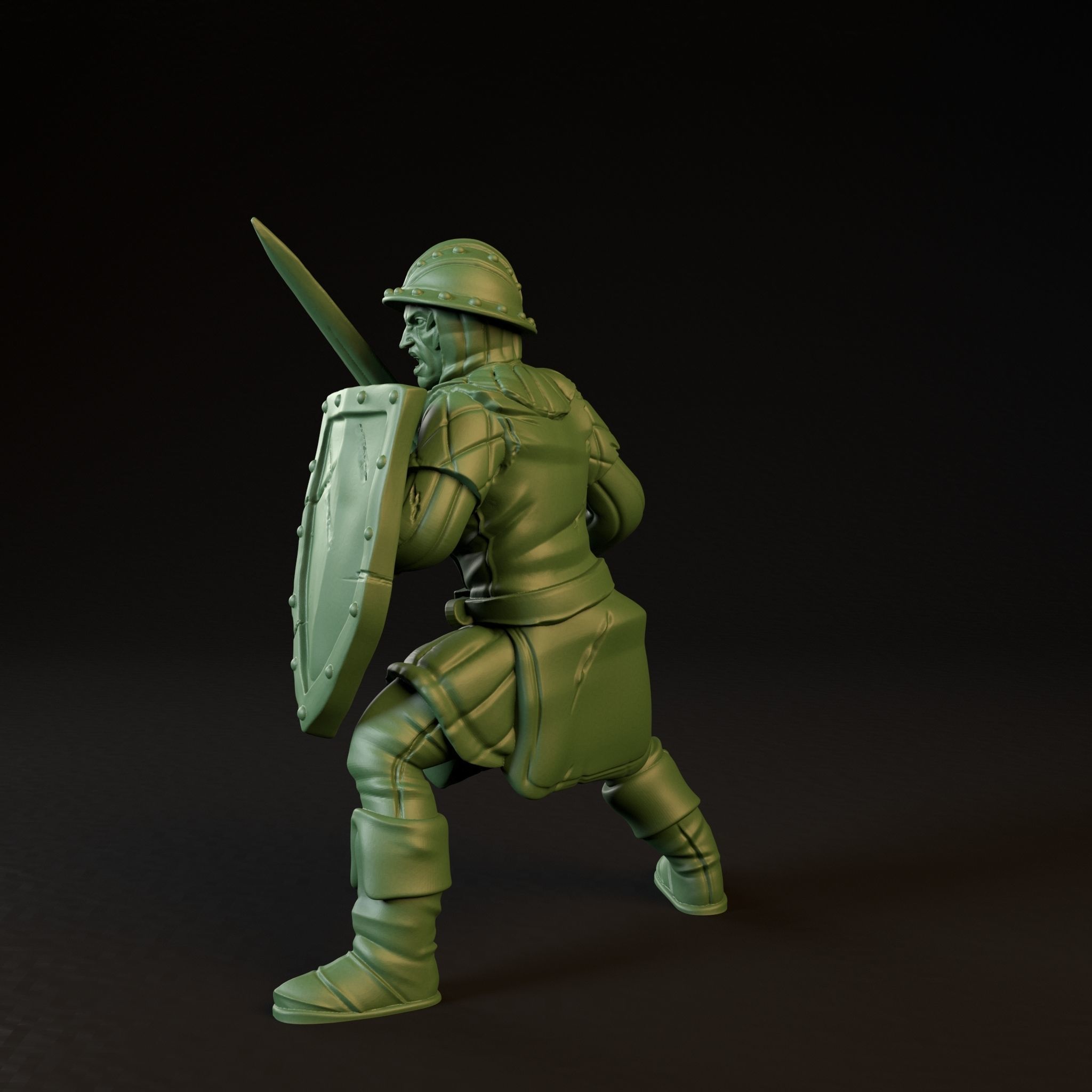 City Guard Sword and Shield presupported 3D print model_3