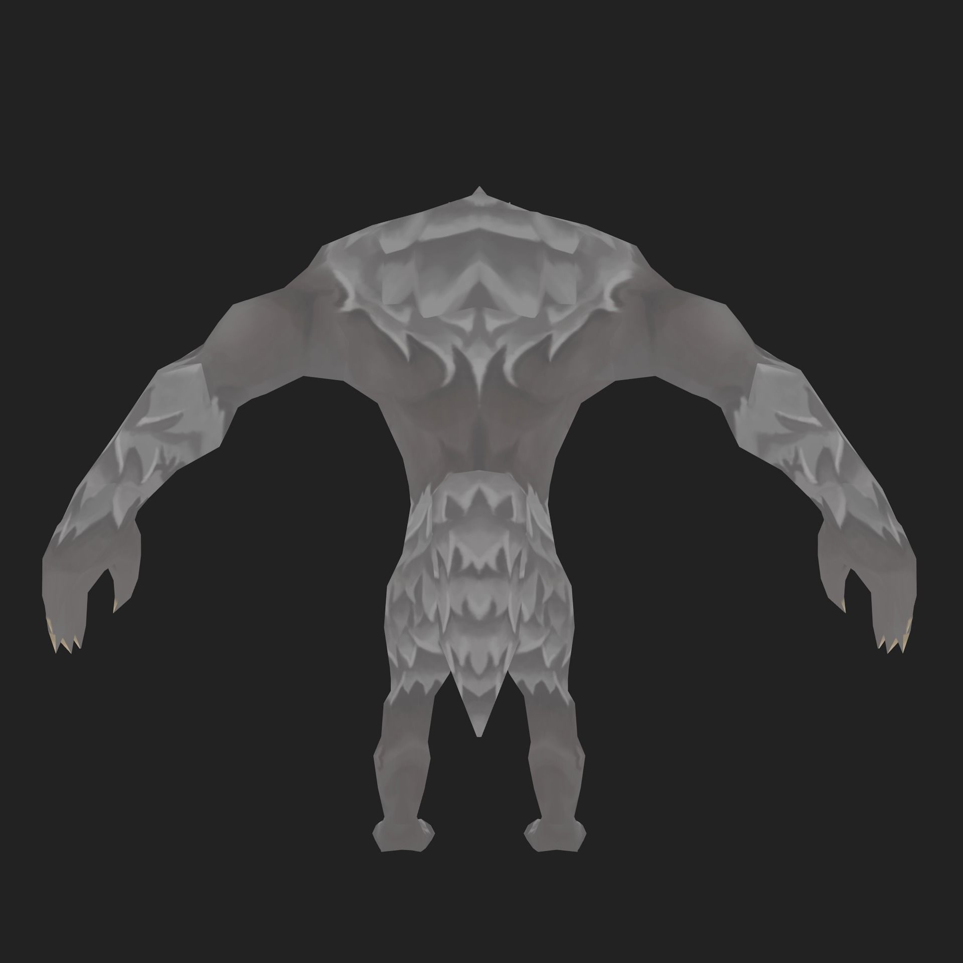 Lowpoly WereWolf Low-poly 3D model_2