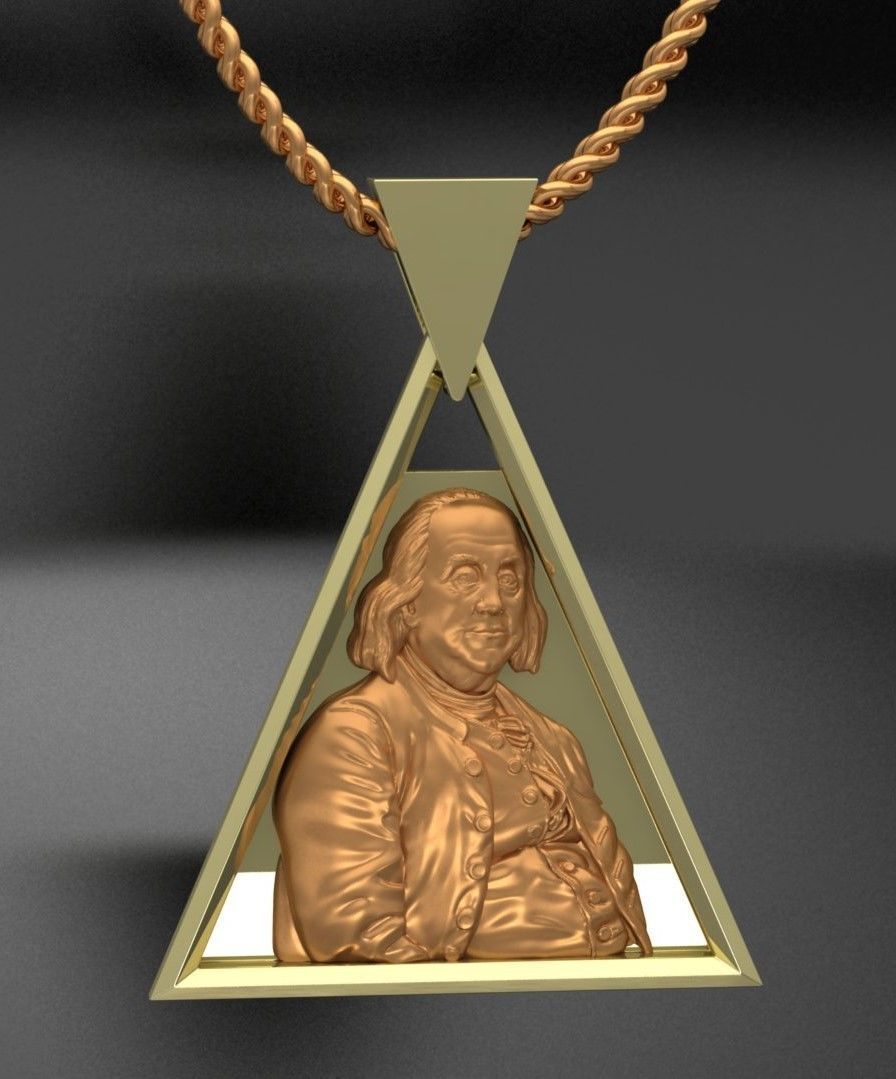Benjamin Franklin 3D print model_2