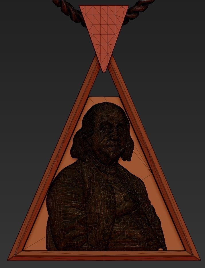 Benjamin Franklin 3D print model_3