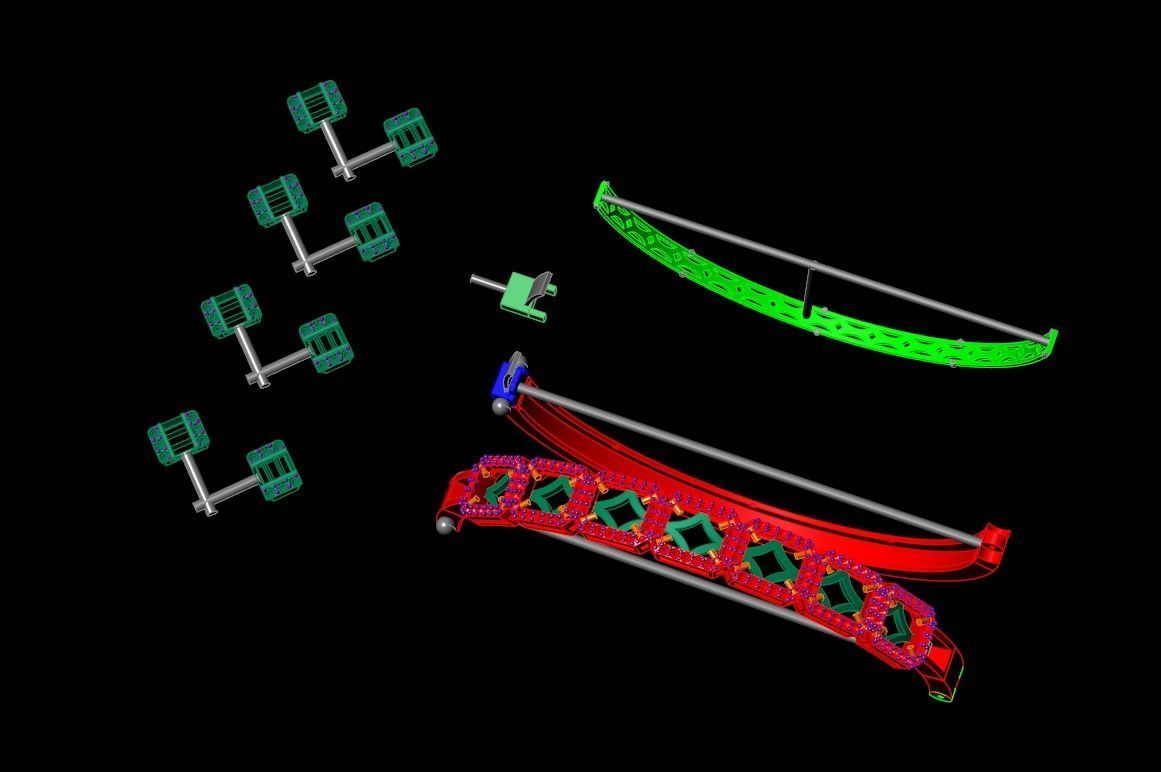 Bracelet with baguettes stones  3D print model_5