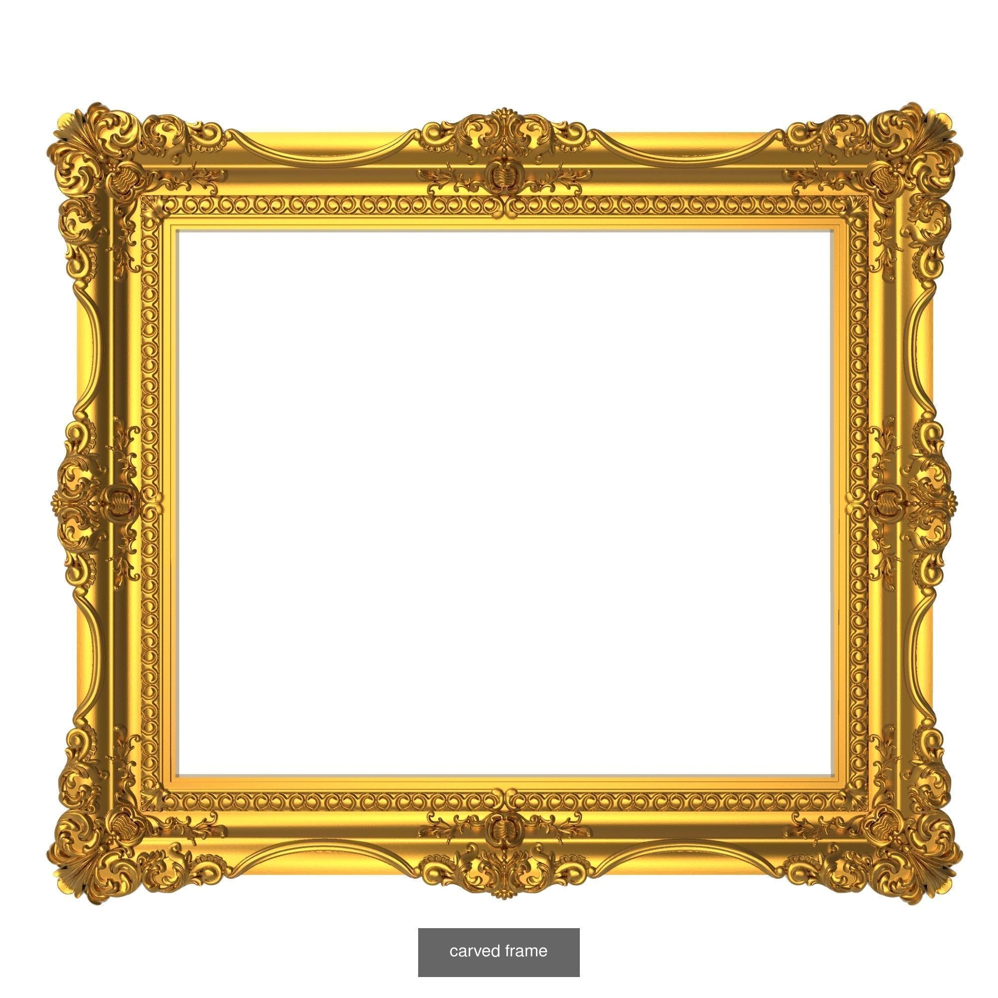 10 carved frames set 3D Model Collection_10