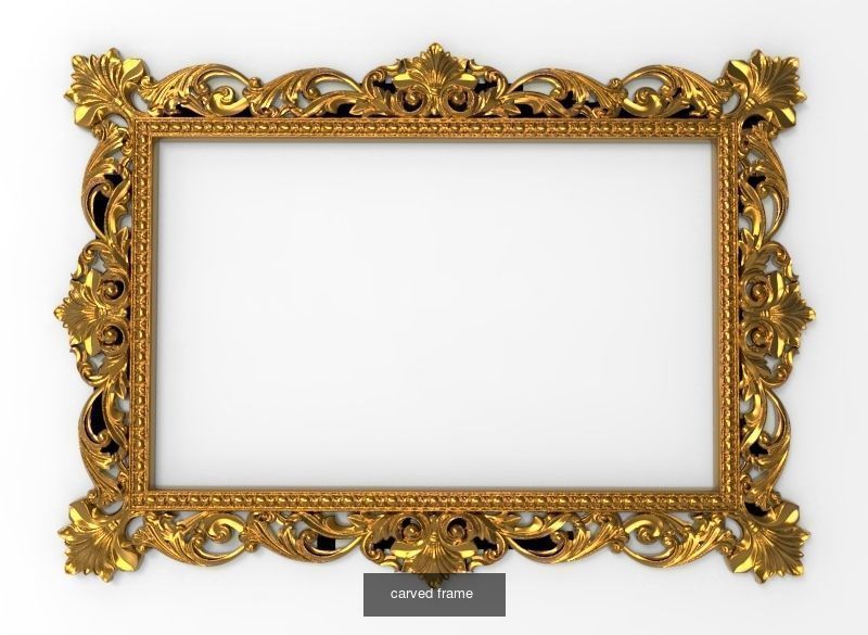 10 carved frames set 3D Model Collection_2