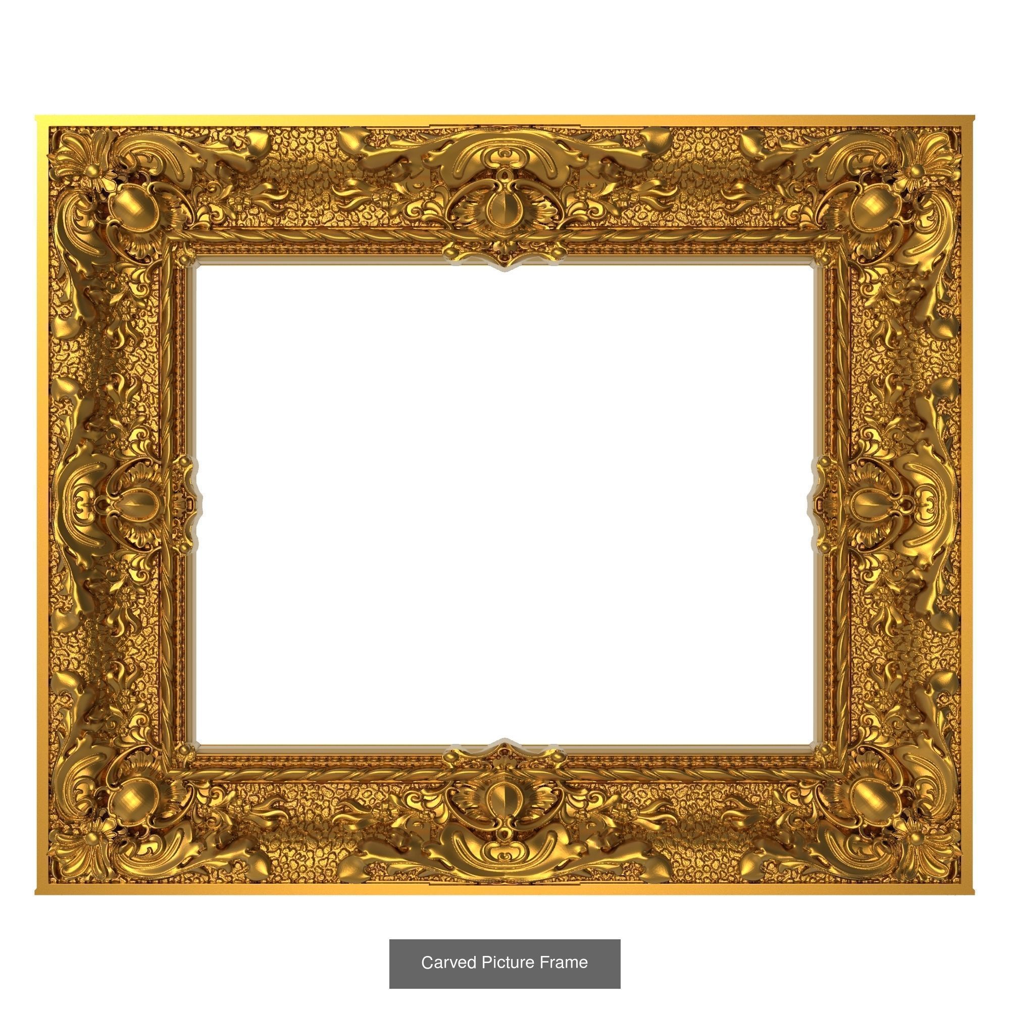 10 carved frames set 3D Model Collection_9