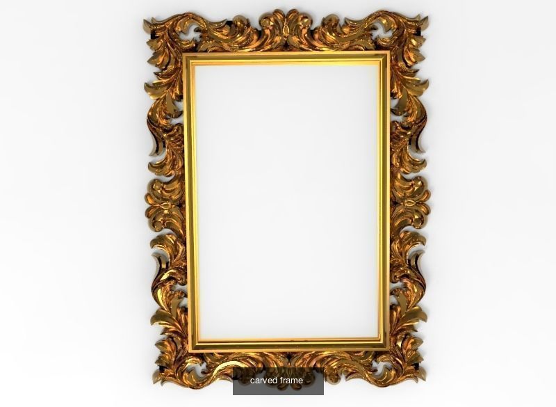 10 carved frames set 3D Model Collection_5