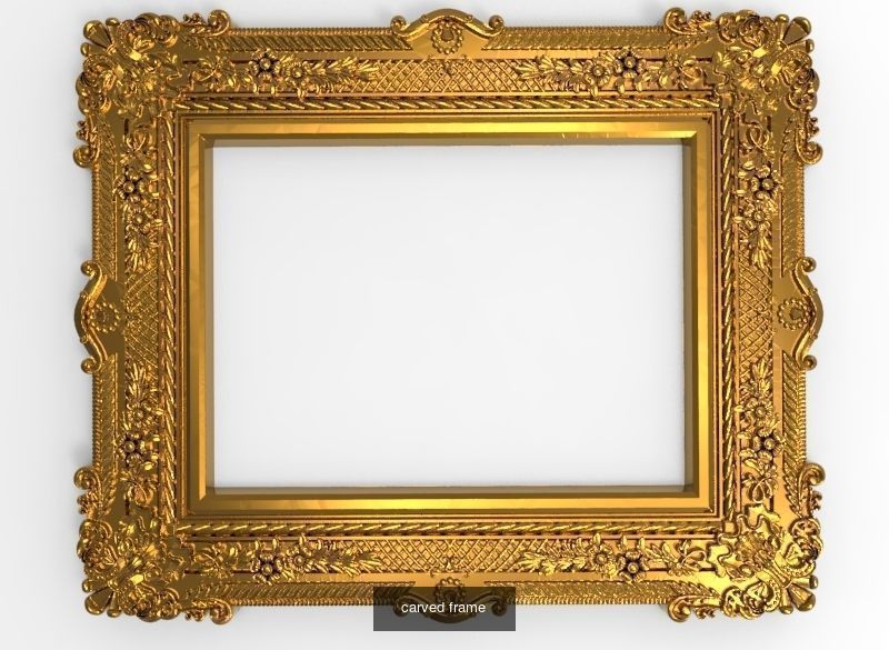 10 carved frames set 3D Model Collection_4