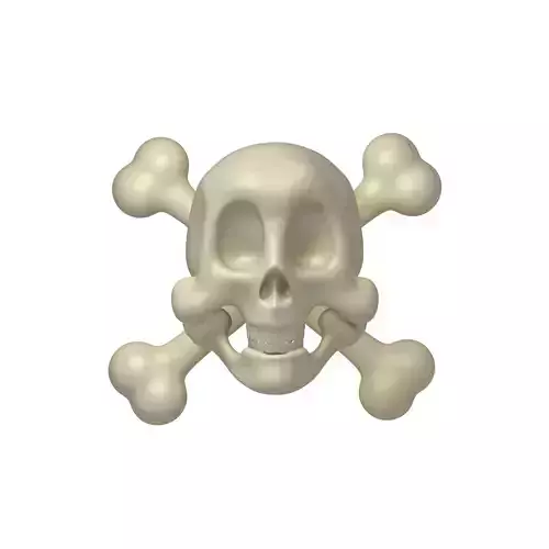 Skull and Bones Cartoon 3D model