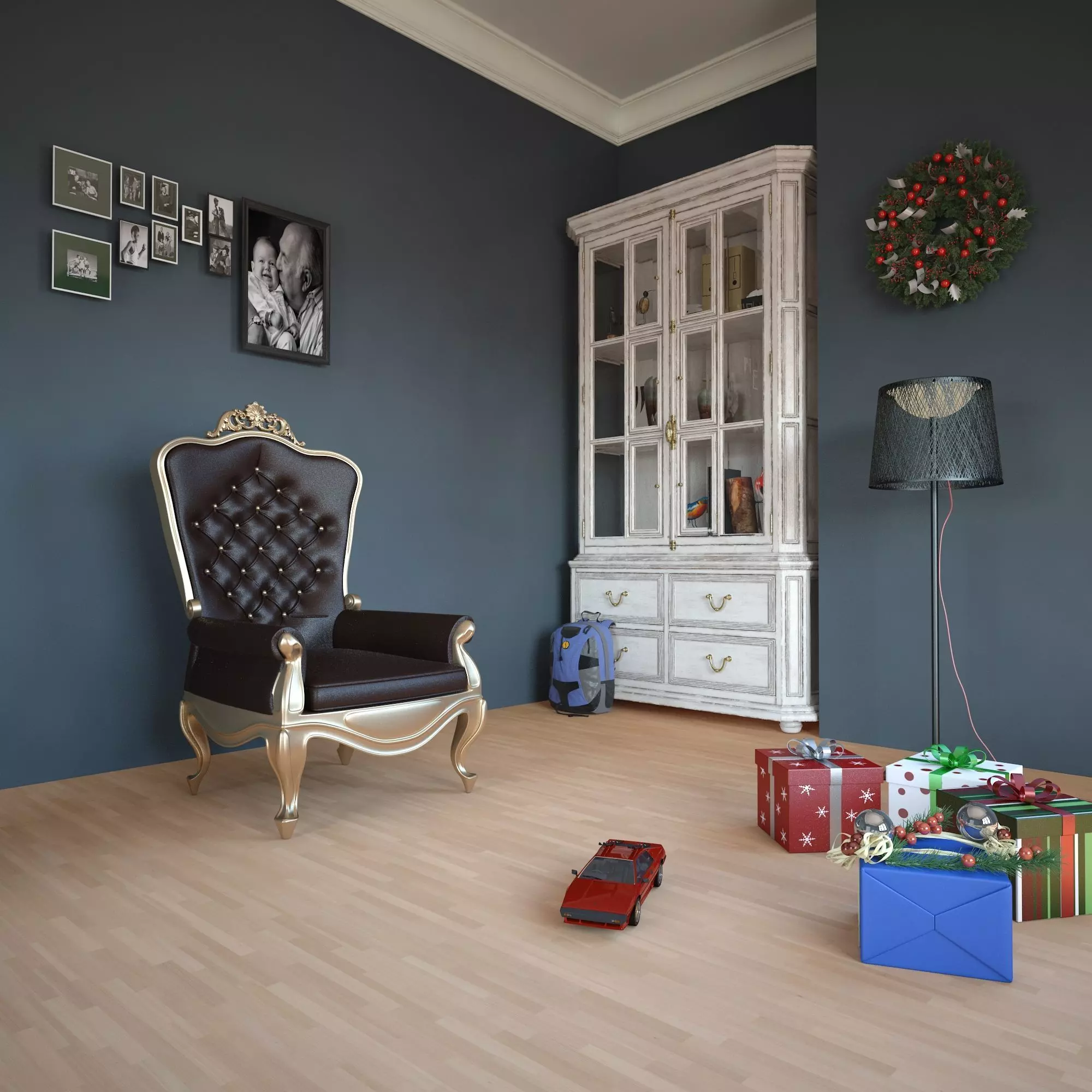 Interior Sofa Armchair 19 - For CNC and Interior 3D model_0